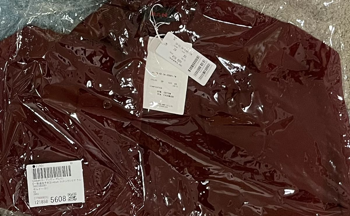  CABaN コットンカシミヤ クルーネックカーディガン 長袖 カーディガン ボレロ アンサンブル