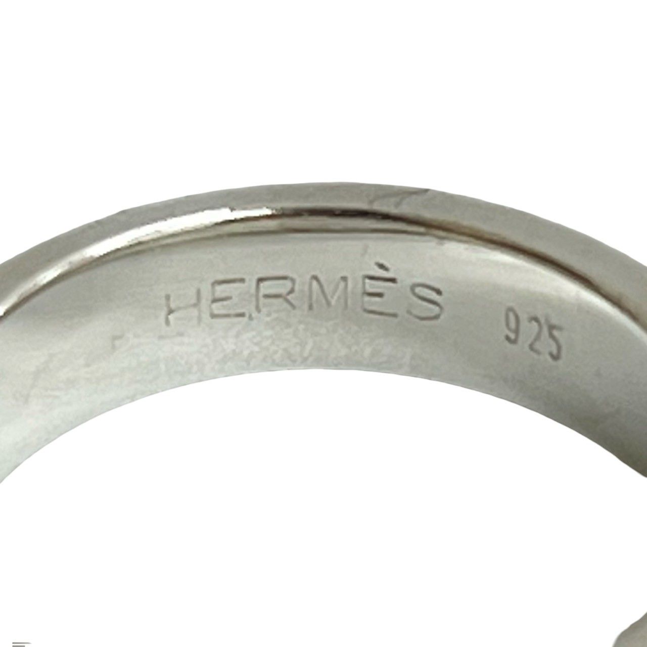 ケース付 HERMES エルメス サンチュール シルバー925 リング 指輪 9号 ジュエリー レディース シルバー 14312