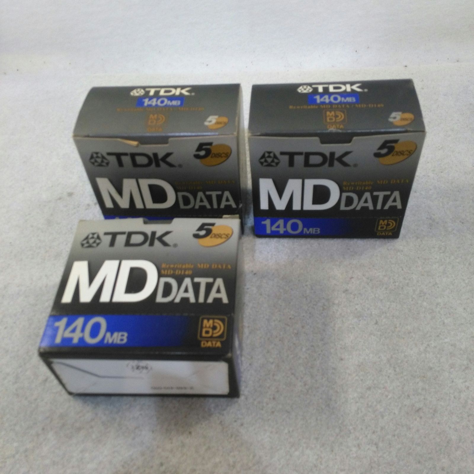 【未使用品】TDK データ用MDディスク 140MB×5本入り MD-D140x5×3パックセット