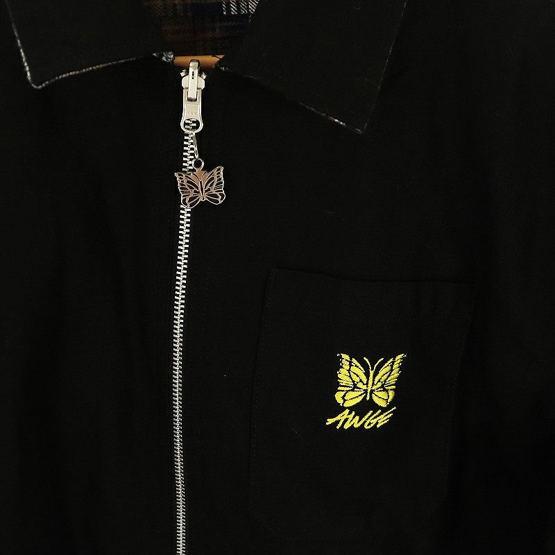 ニードルス ニードルズ Needles REVERSIBLE WORK JACKET ×AWGE ジャケット リバーシブル ジップアップ チェック S マルチカラー IN930 /HK OS SH
