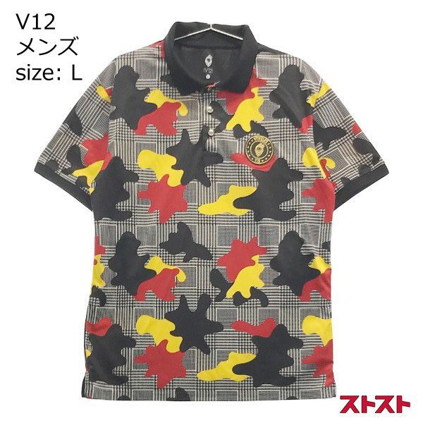 V12 ヴィトゥエルブ 半袖ポロシャツ ロゴワッペン L ［240001921893］#