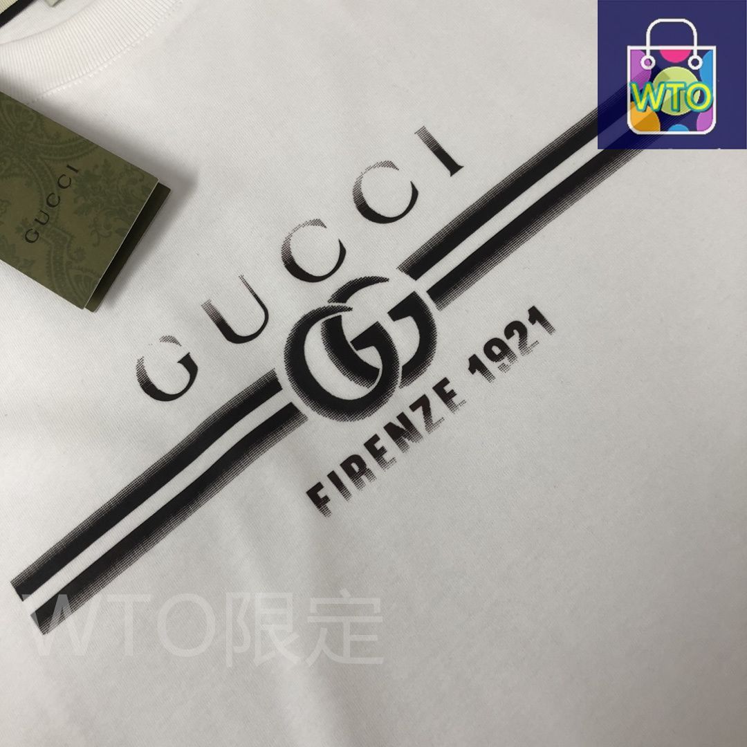  GUCCI クルーネックTシャツ 高品質コットンで快適な着心地 WT 0輸入 Tシャツ アパレル キャラクターグッズ