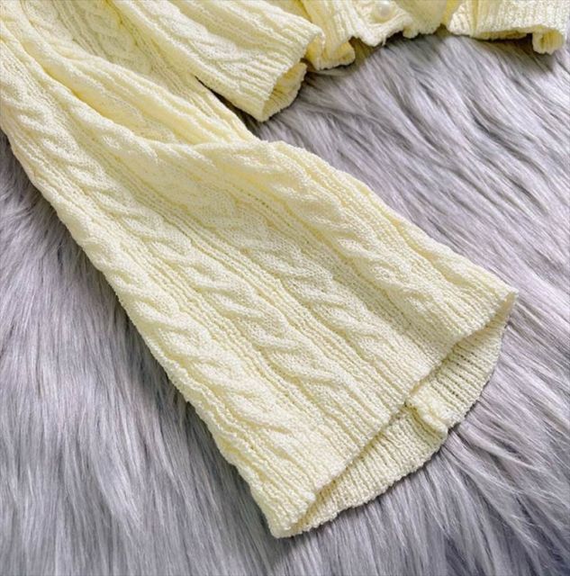 種類11：ホワイト/XL アウター 上着 長袖 Vネック かわいい 大人可愛い