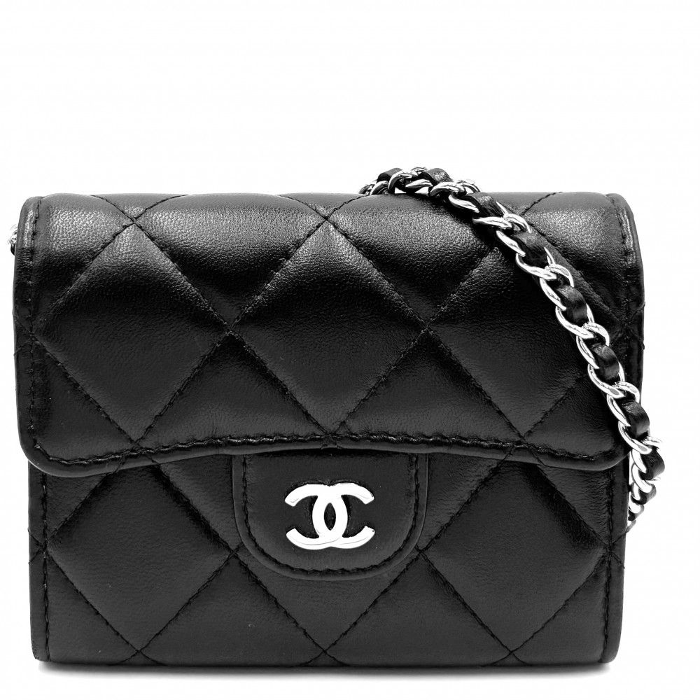 CHANEL シャネル ココマーク キルティング マトラッセ 財布 シャネル チェーンウォレット マトラッセ ココマーク キャビア