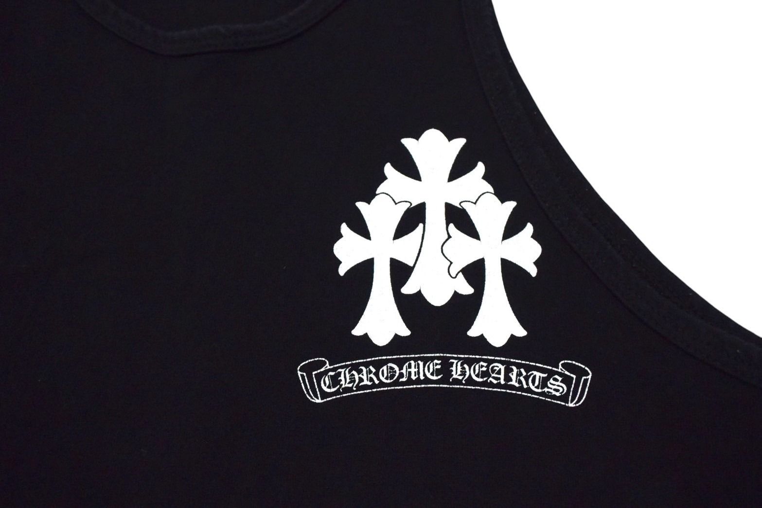 クロムハーツ Chrome Hearts クロスプリントタンクトップ S ブラック 《ap》【112191_3】【99】 クロムハーツ ニューヨーク限定タンクトップ クロムハーツ CHROME