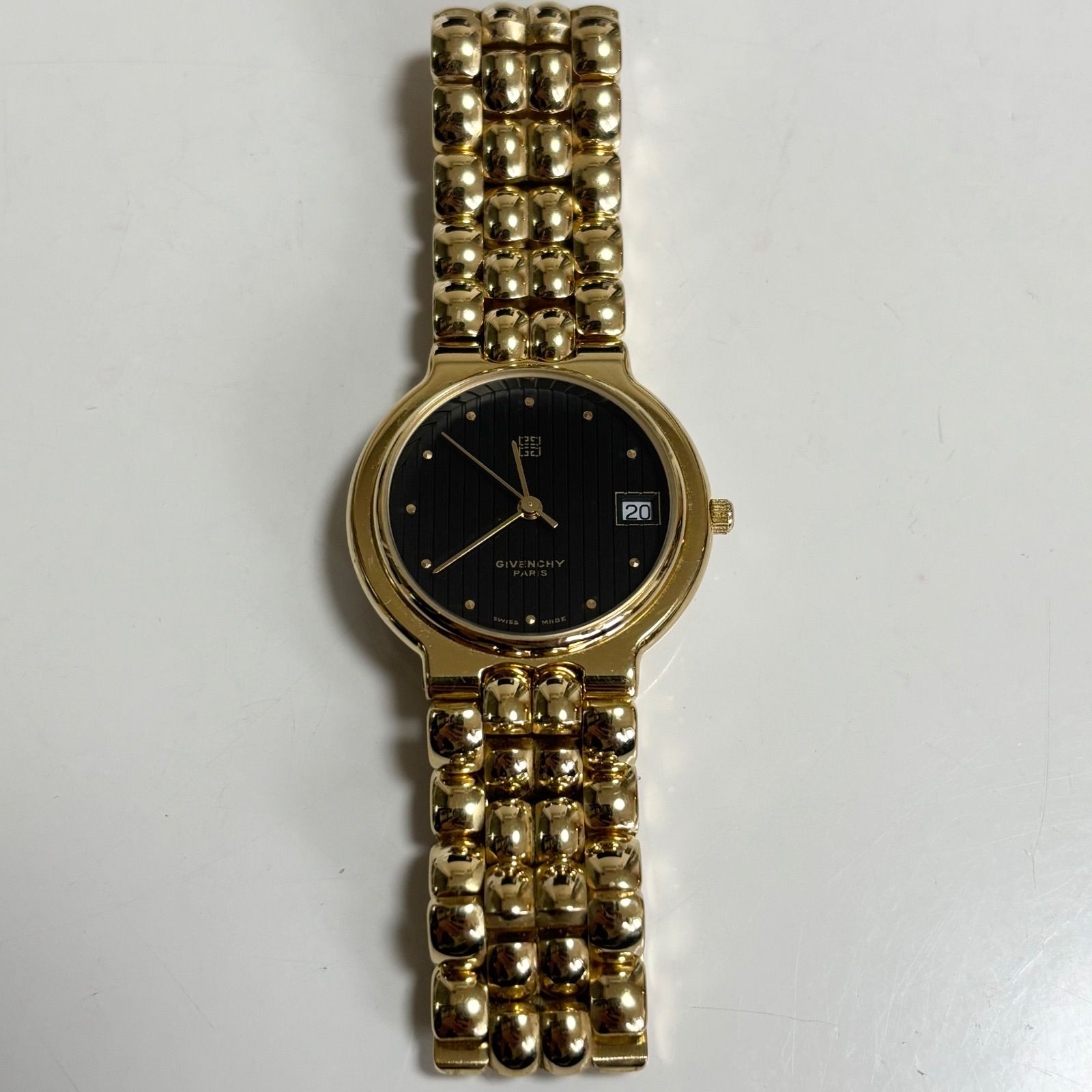 ◆超美品◎GIVENCHY　ゴールド　ストーン　腕時計 GIVENCHY ジバンシー 腕時計 ゴールド 電池新品稼働中 保証書