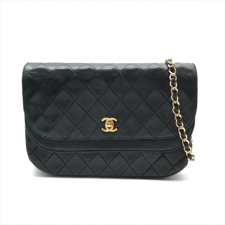 良品 CHANEL シャネル ココマーク ターンロック ラムスキン