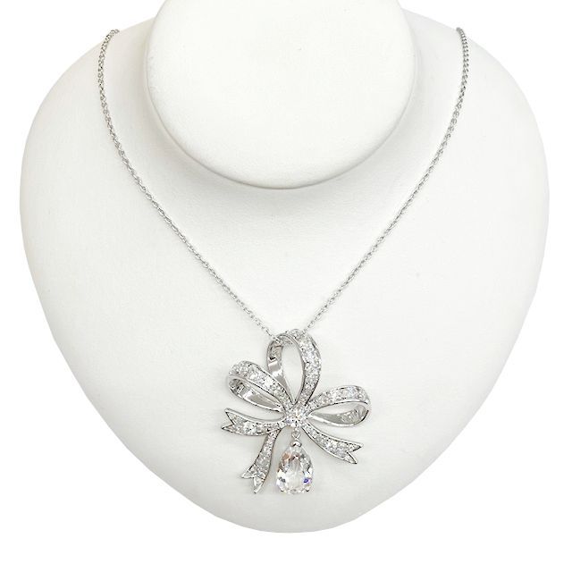 SWAROVSKI スワロフスキー ネックレス Volta リボン シルバー