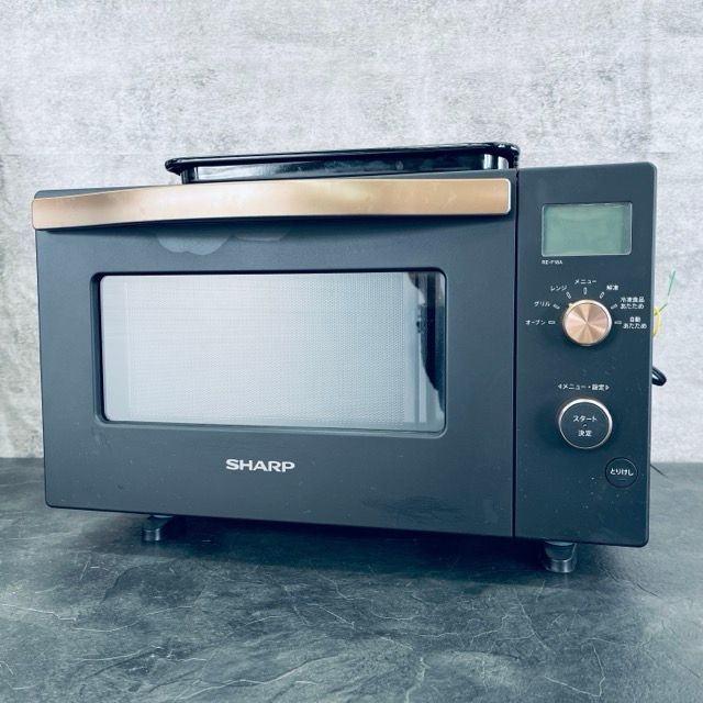 シャープ オーブンレンジ 【】動作保証 SHARP RE-F18A-B 18Lのフラット