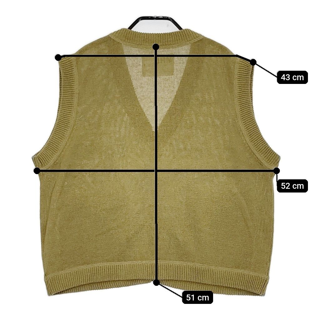 【美品】エムエイチエル・MHL・ニットベスト・リネン混・Vネック・L MHL.（エムエイチエル）の「COARSE COTTON LINEN（ベスト）」 - WEAR
