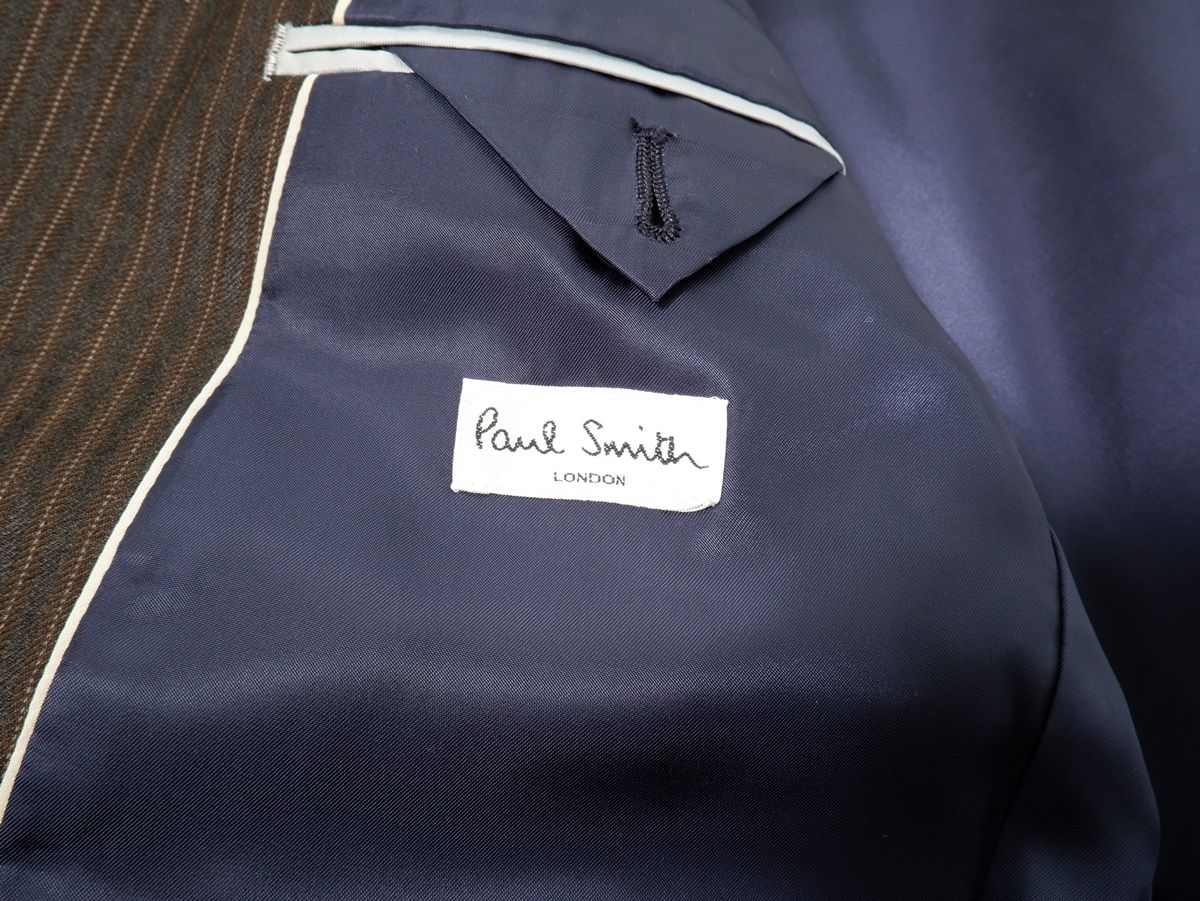 PAUL SMITH LONDONポールスミス ロンドン ウールストライプスーツ 3Bジャケットパンツ セットアップ【上 L・下 L】【MSTA69478】