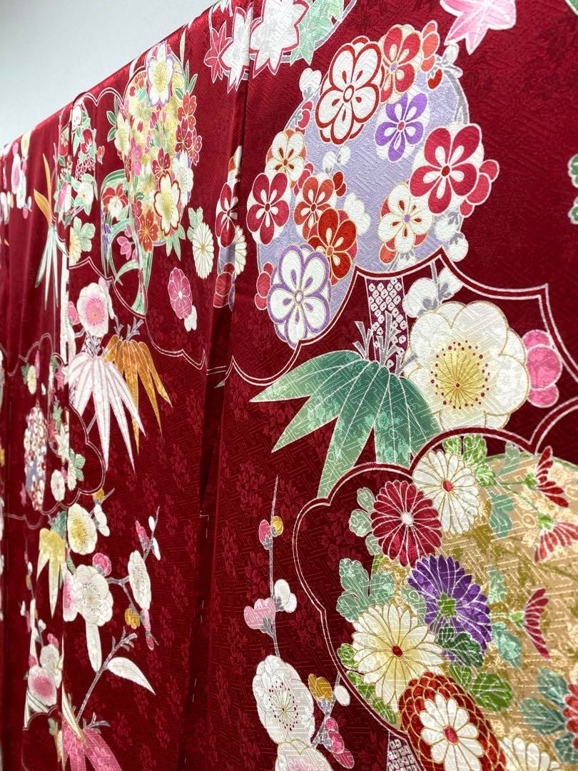 振袖 仮絵羽 舞台衣装 金駒 金彩 紋意匠 桜尽くし 正絹 未仕立て品 八掛付き 振袖 仮絵羽 舞台衣装 金駒 金彩 紋意匠 桜尽くし 正絹 未仕立て品 八