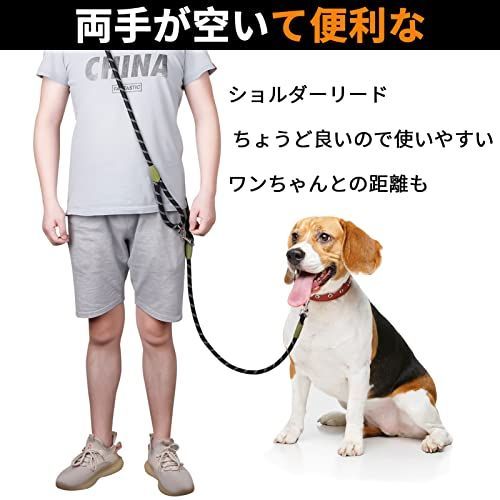 犬用【本革】ハンドフリーリードandハーネス多頭飼い用！ 2匹❗️-