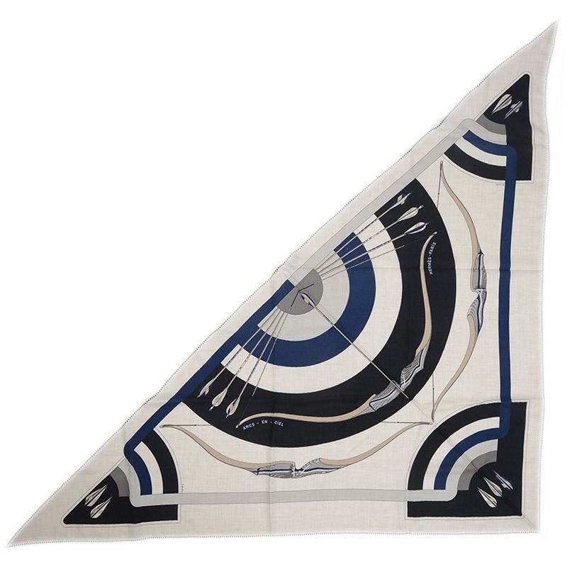 エルメス トライアングル ジェアン ショール 虹 Arcs-en-Ciel ナチ