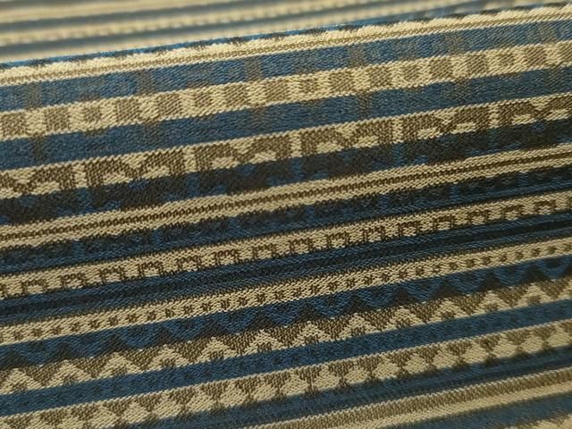 平和屋着物○男性 お召 横段吉祥文 正絹 逸品 未使用 CAAU2858yc