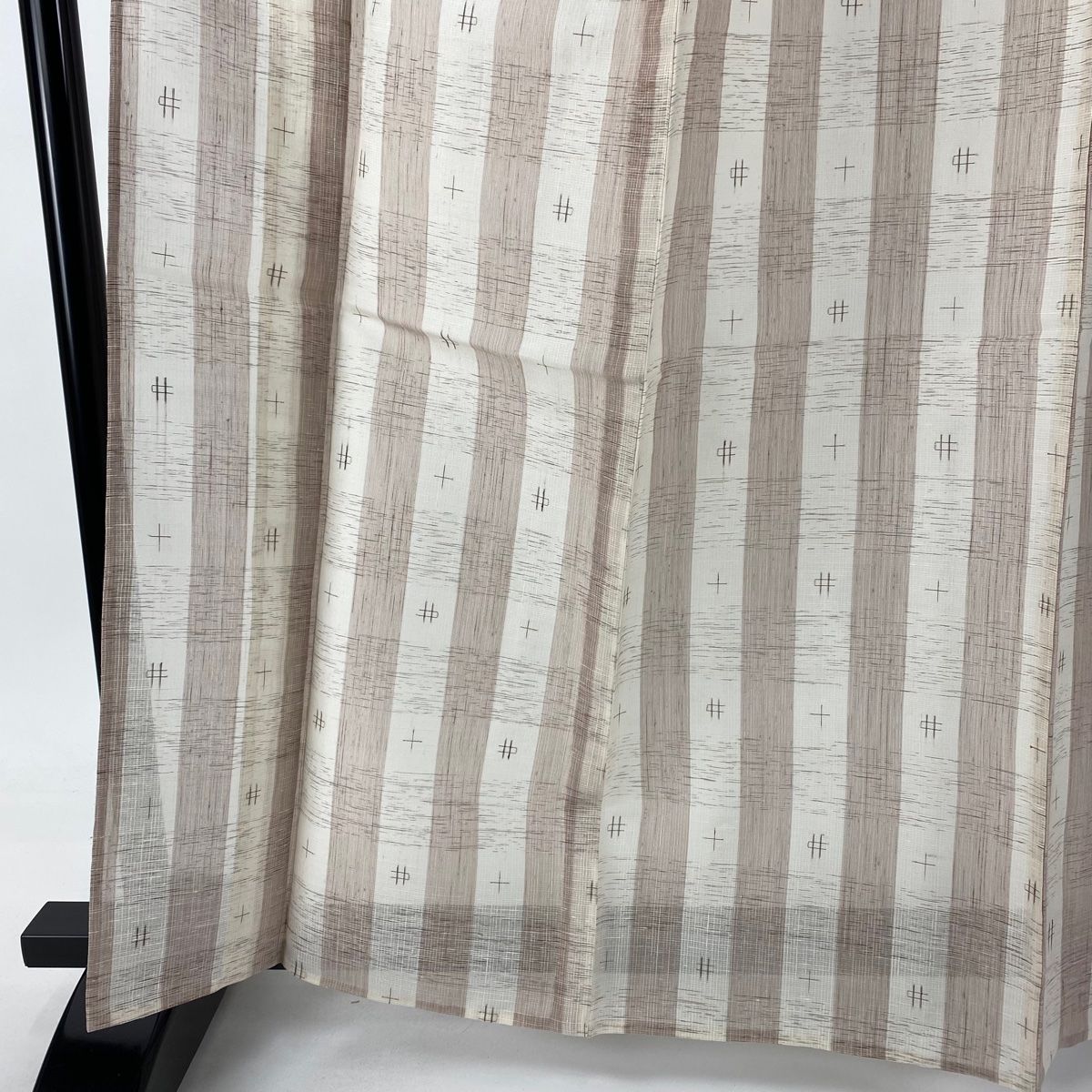 紬 身丈162.5cm 裄丈66.5cm M 薄物 名古屋帯セット 夏紬 縦縞 絣柄 薄  