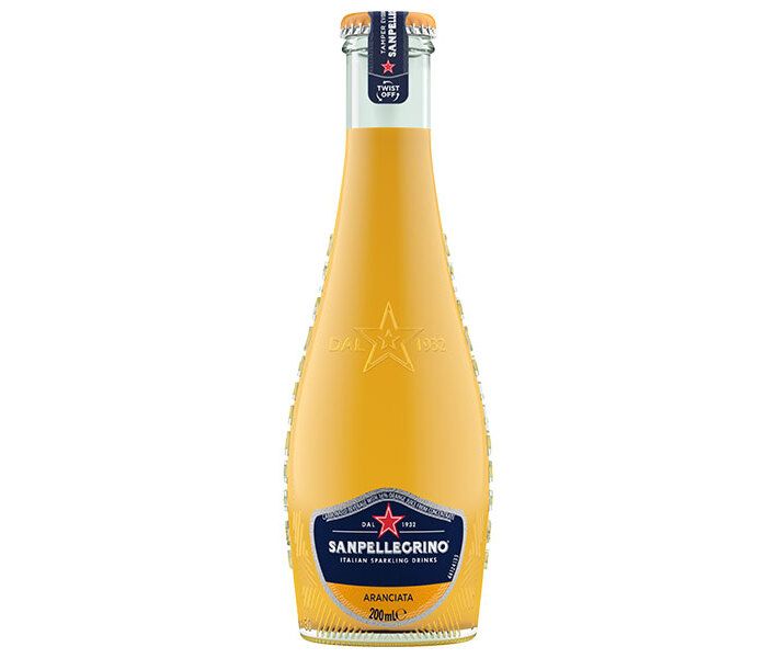 日仏貿易 サンペレグリノ イタリアンスパークリングドリンク アランチャータ オレンジ 200ml瓶×24本入× 2ケース ｜ 炭酸 果汁 イタリア