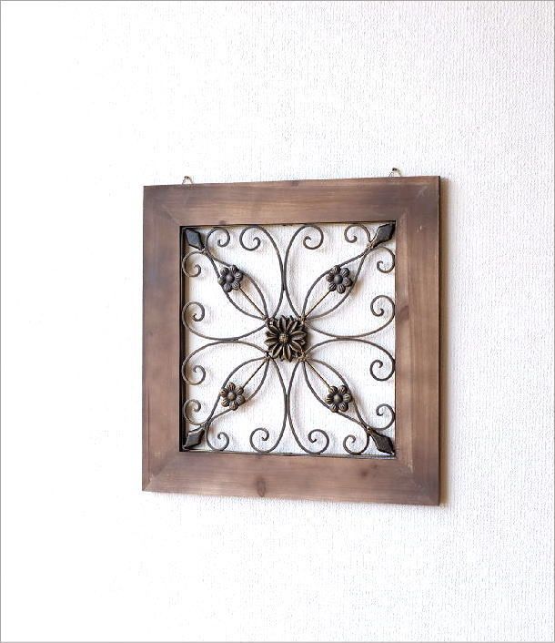 壁飾り アイアン おしゃれ アンティーク 木製 アートパネル ウォールアート 壁掛け インテリア モダン レトロ ウッドフレーム