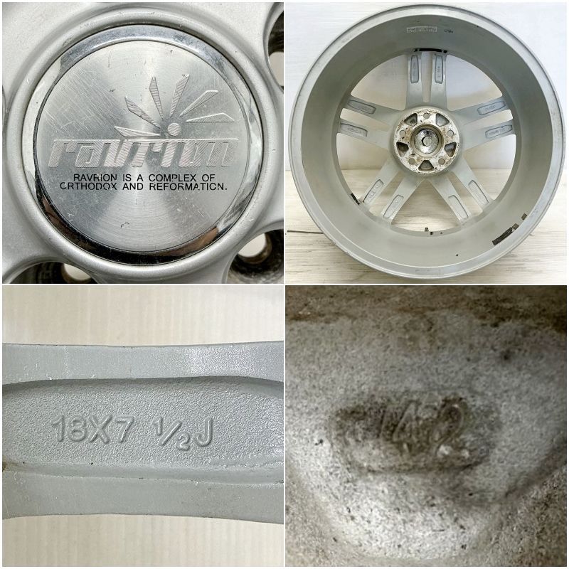 【品質入荷】 18インチ アルミ ravrion ラブリオン 4本セット CR-V カローラクロス マツダ3 ファストバック シビックセダン リーフ カムリ カムリハイブリッド CX-8 アルミホイール アルミホイール ホイール 社外ホイール ホイール