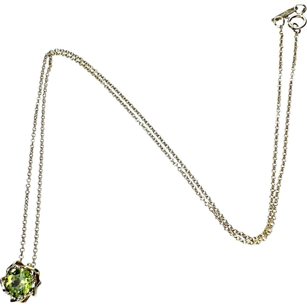 TIFFANY&Co./ティファニー】ペリドット ネックレス キスアラウンド K18