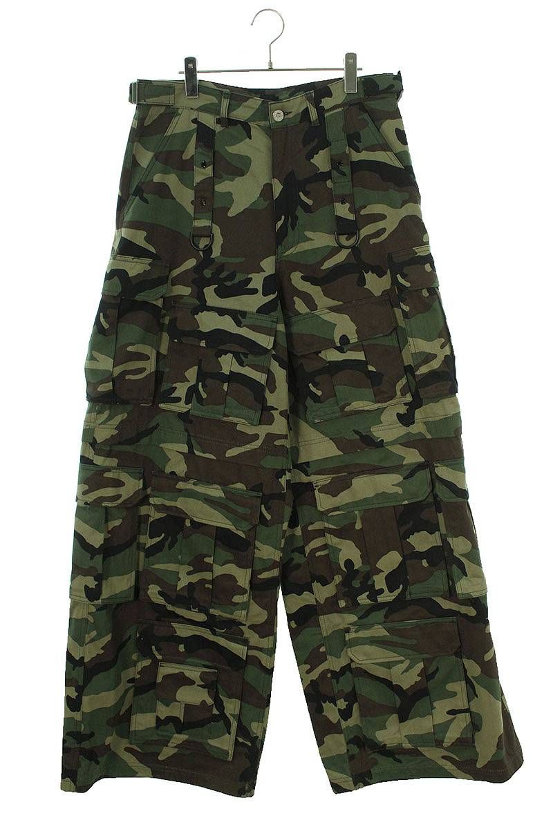 ヴェトモン UE64PA131Z/CAMO MULTIPOCKET CARGO PANTS 迷彩カモフラ ...