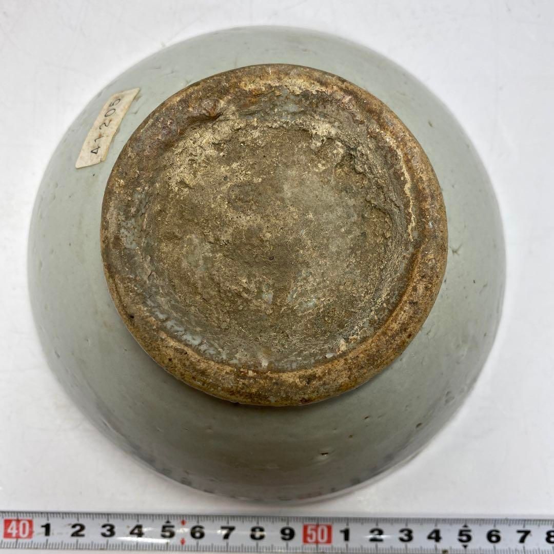 朝鮮古美術 李朝白磁茶碗 I 直径12.2cm 東H5-0903②タニチ 朝鮮古美術