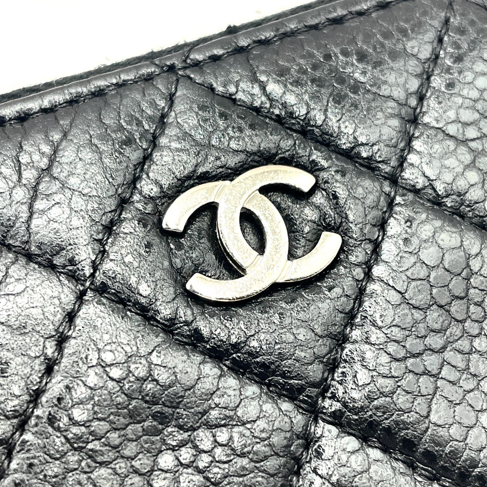231】CHANEL シャネル キャビアスキン マトラッセ 小銭 コインケース 