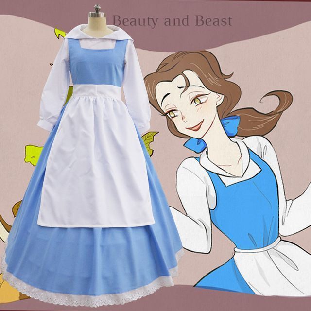 美女と野獣 　beauty and the beast　 ベル コスプレ衣装 女性用 バニエなし メイド服 ハロウィン仮装 演劇服装