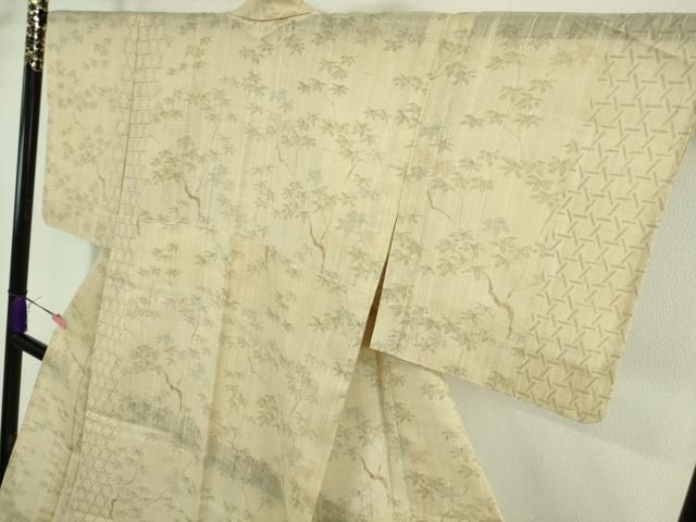 枝葉文 鳥の子色地