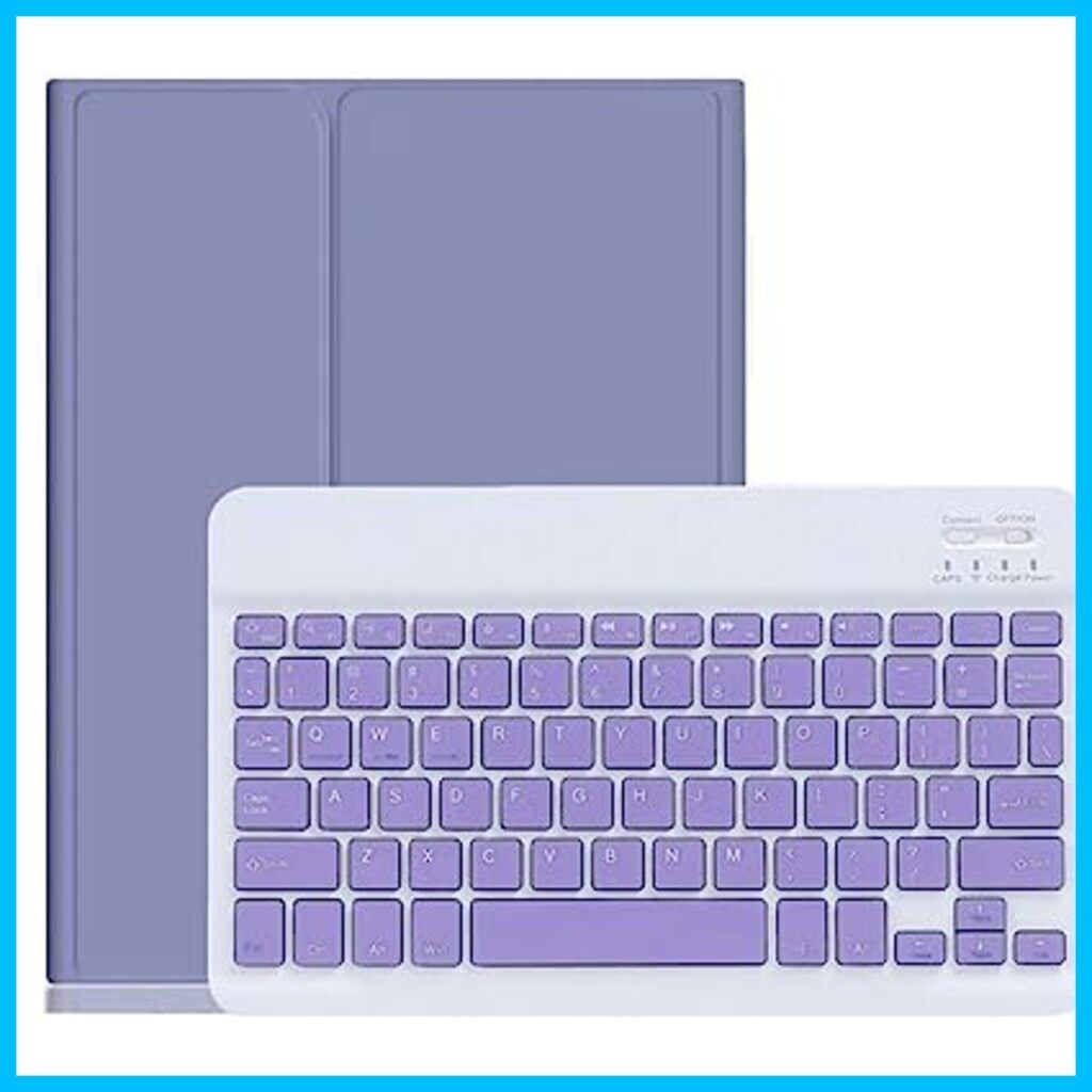 iPad Mini キーボード ケース キャンディー色 ペンホルダー付き iPadmini6 保護カバー 分離式 女性 アイパッドミニ6  キーボード付き 薄型 カラフル 可愛い レディース 色: 紫 サイズ: iPadmini6(2021新型) 
