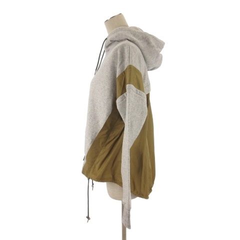 ナゴンスタンス nagonstans ナイロン 切替 パーカー 長袖 プルオーバー -5580 トップグレー 38