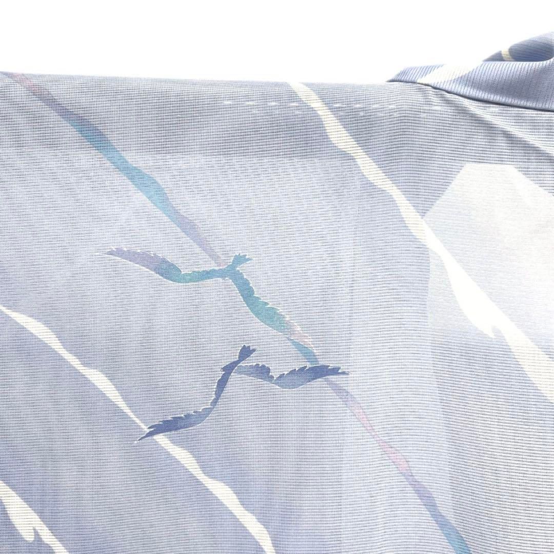 未着用 小紋 夏用 洗える着物 絽 鳥 斜め縞 着物 063a d - メルカリ 