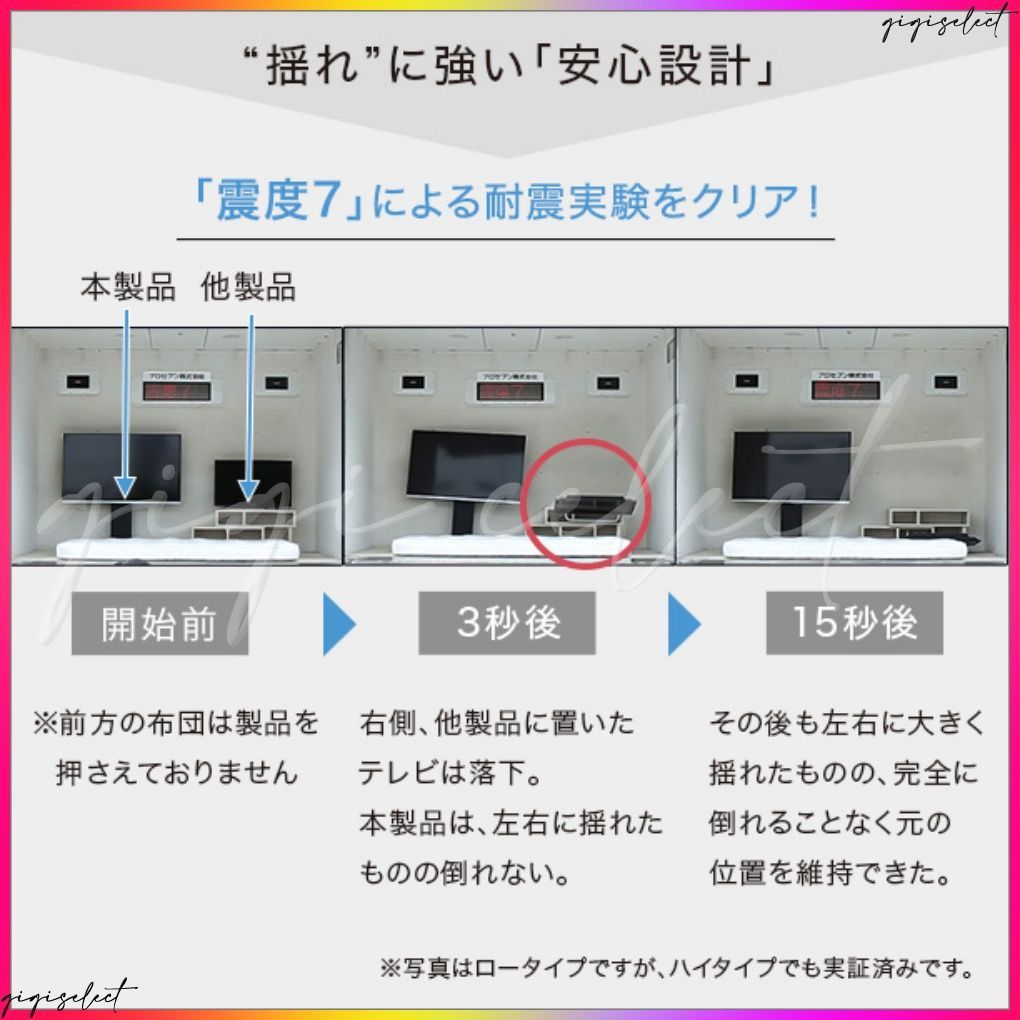 壁寄せテレビスタンド ハイ固定タイプ ロー・ハイ共通 サウンドバー