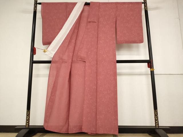 平和屋着物▽上質な色無地 単衣 青朽葉色 正絹 逸品 AAAU6439iu