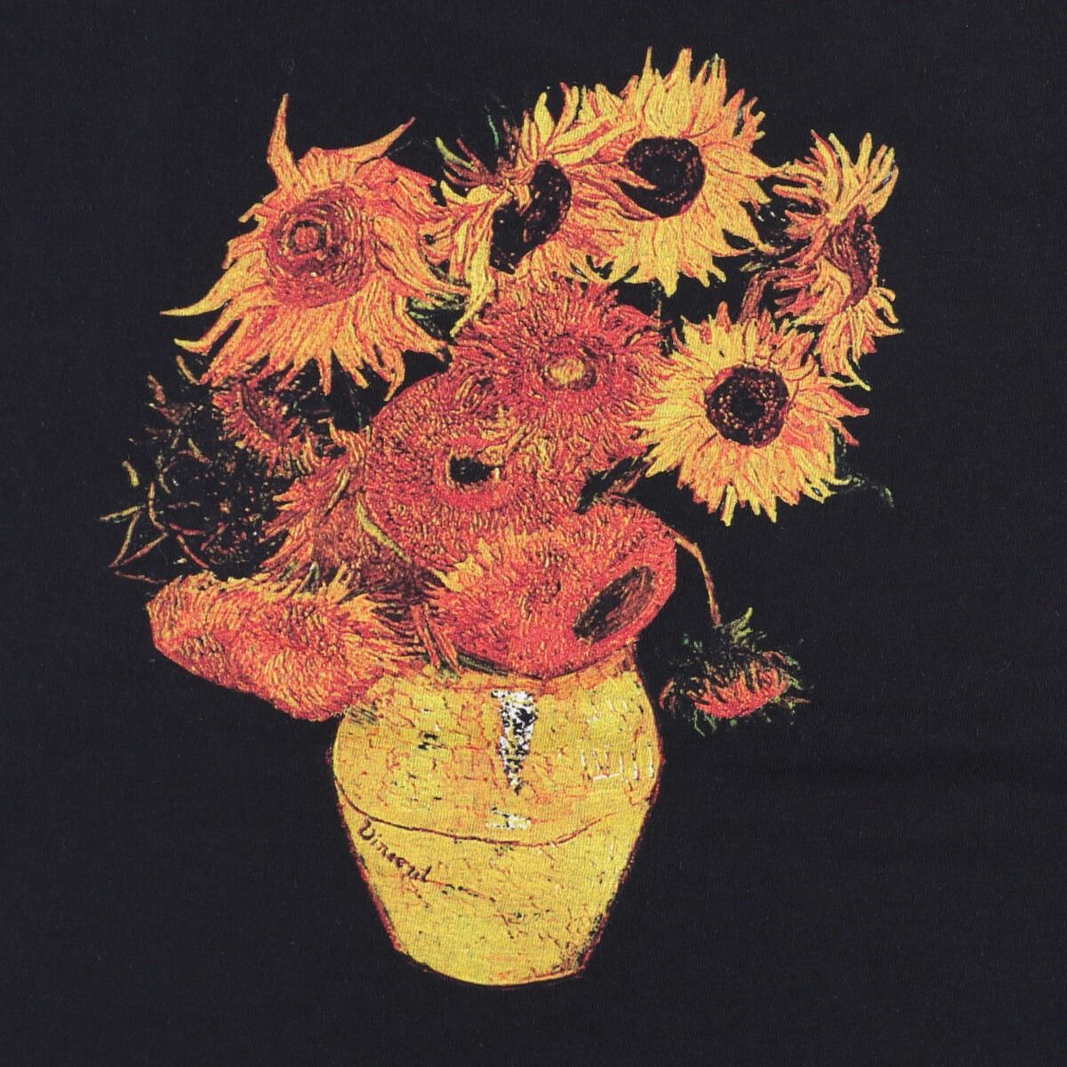 古着 ギルダン GILDAN VINCENT VAN GOGH ゴッホ ひまわり 花柄 古着 ギルダン GILDAN VINCENT VAN GOGH ゴッホ ひまわり 花柄