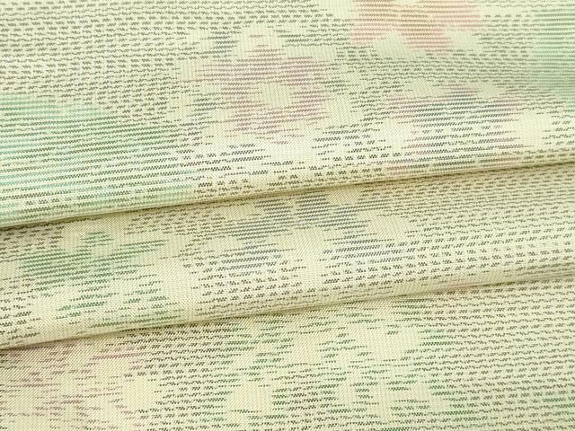 平和屋着物▽本場大島紬 白大島 単衣 花唐草文 正絹 逸品 DAAV9580sf