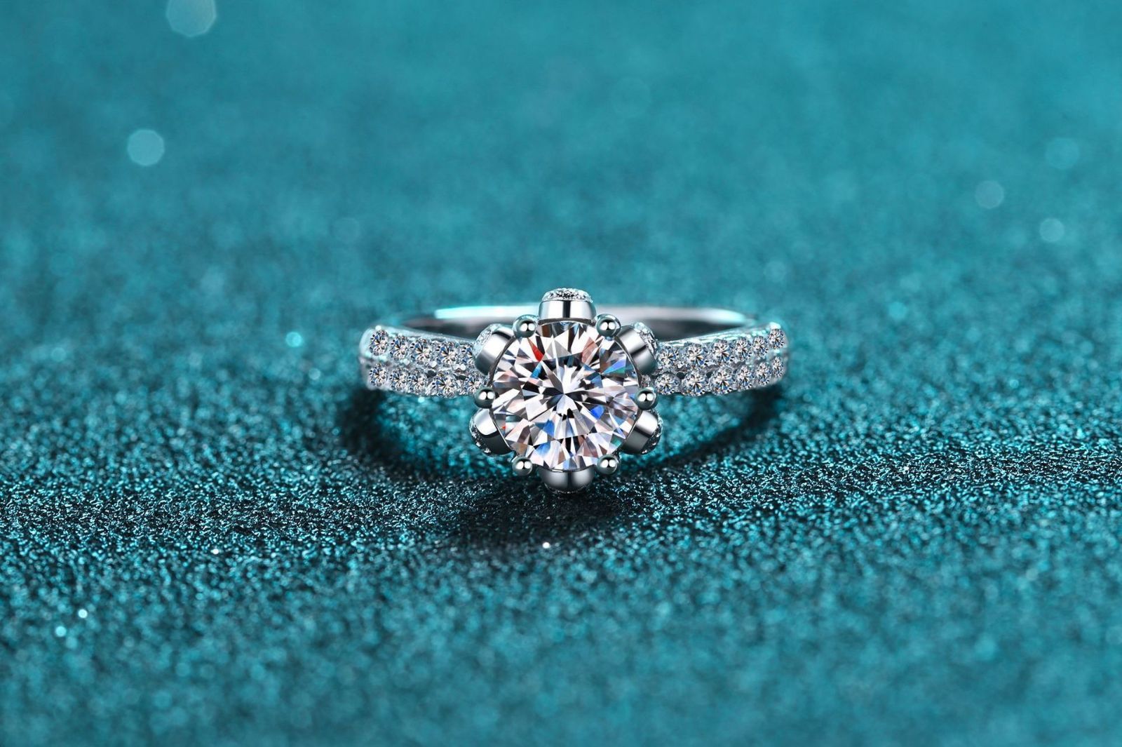リング 指輪 モアサナイト 5ct シルバー925 人工ダイヤモンド