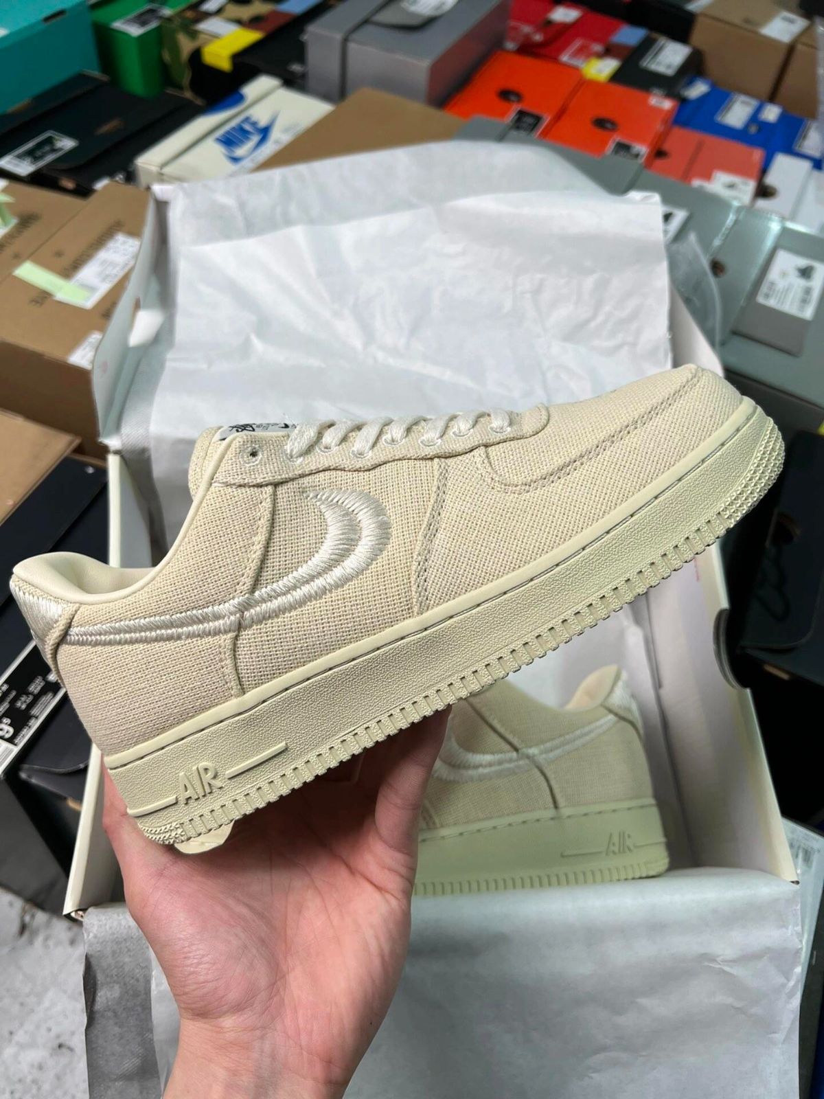 新品 NIKE ナイキ スニーカー エアフォース Stussy × NIke Air Force 1 Low スニーカー メンズ レディース ローカット 男女兼用 並行輸入品