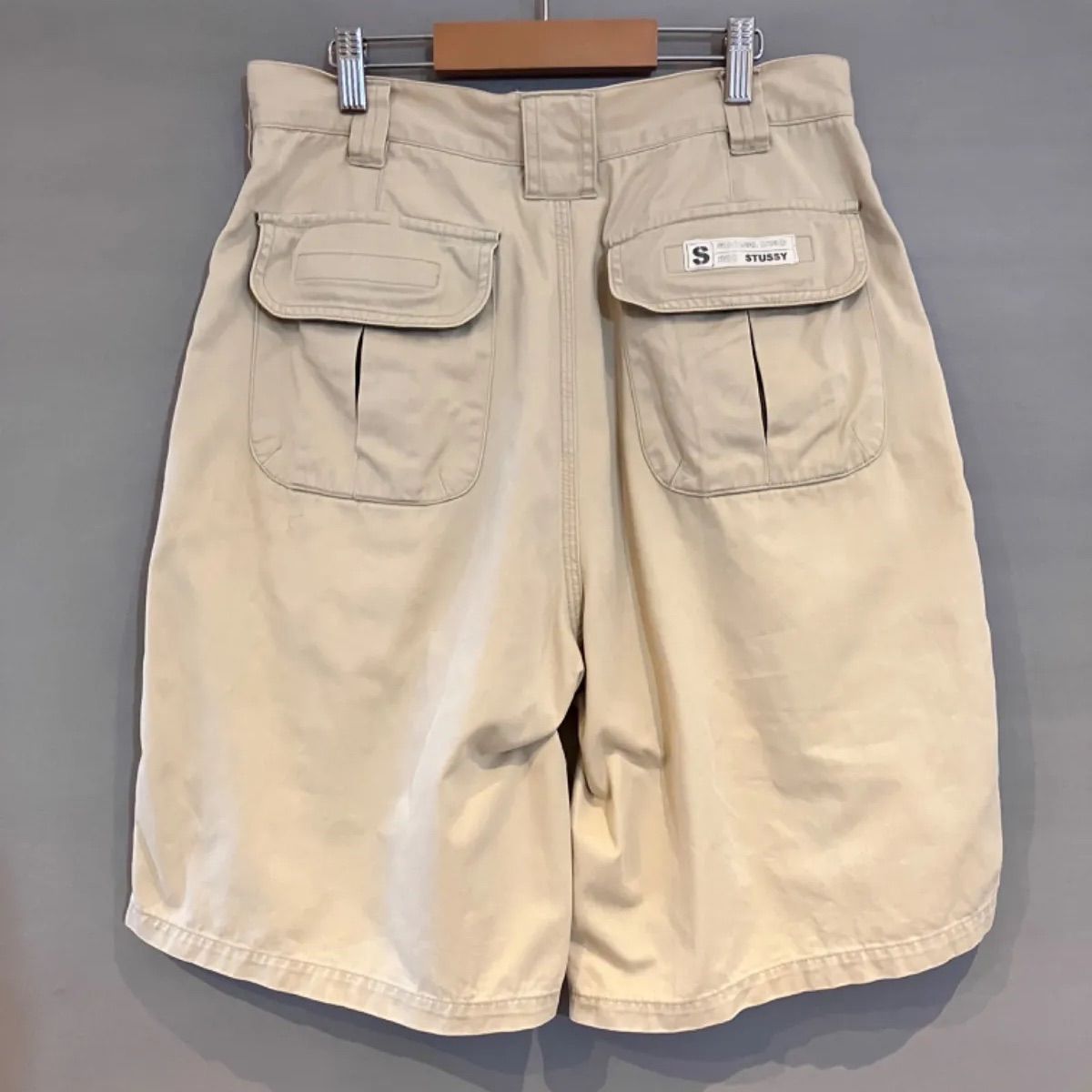 90's OLD STUSSY ステューシー オールド 紺タグ ワイド チノショーツ
