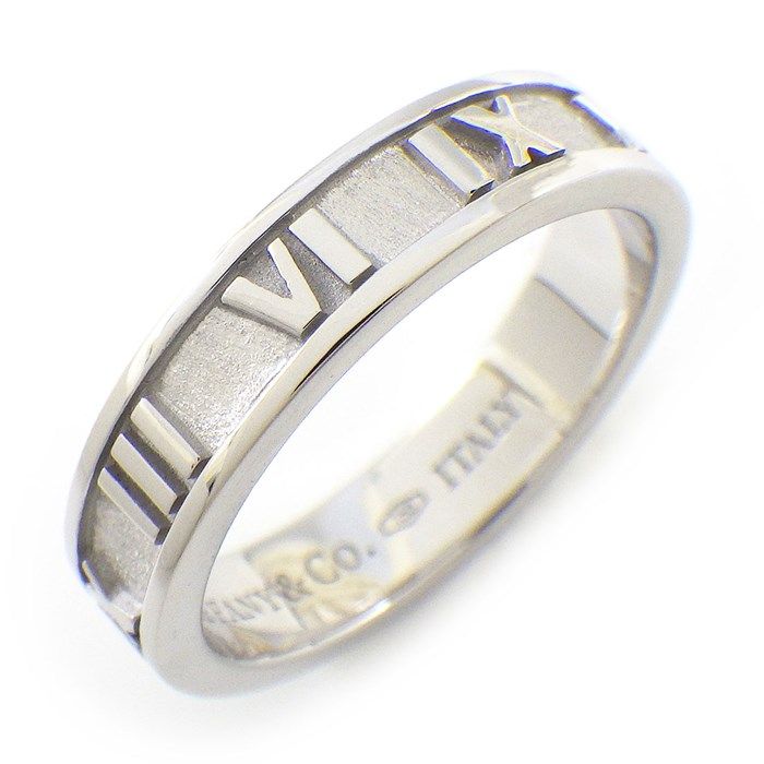 ティファニー K18WG アトラス 3P ダイヤリング 10号 廃盤 美品