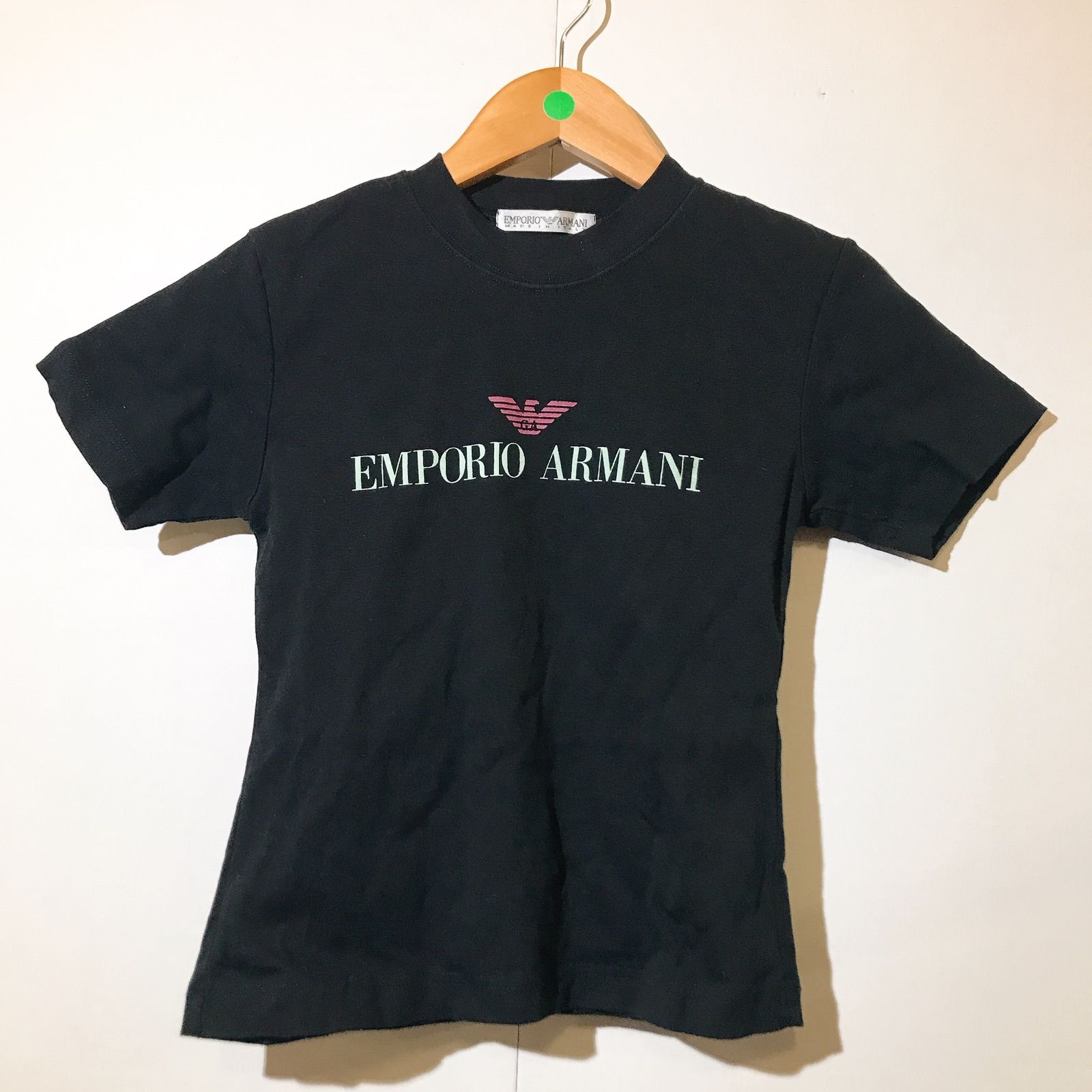 美品】EMPORIO ARMANI エンポリオアルマーニ 半袖Tシャツ 黒 ブラック