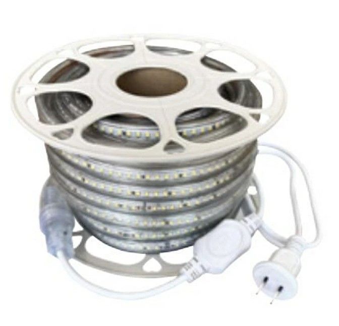 富士倉 ＬＥＤロープライト FRL-W20M 白 20m 電源付 防災用 防犯対策 建屋内外 建設工事 イベントなどに