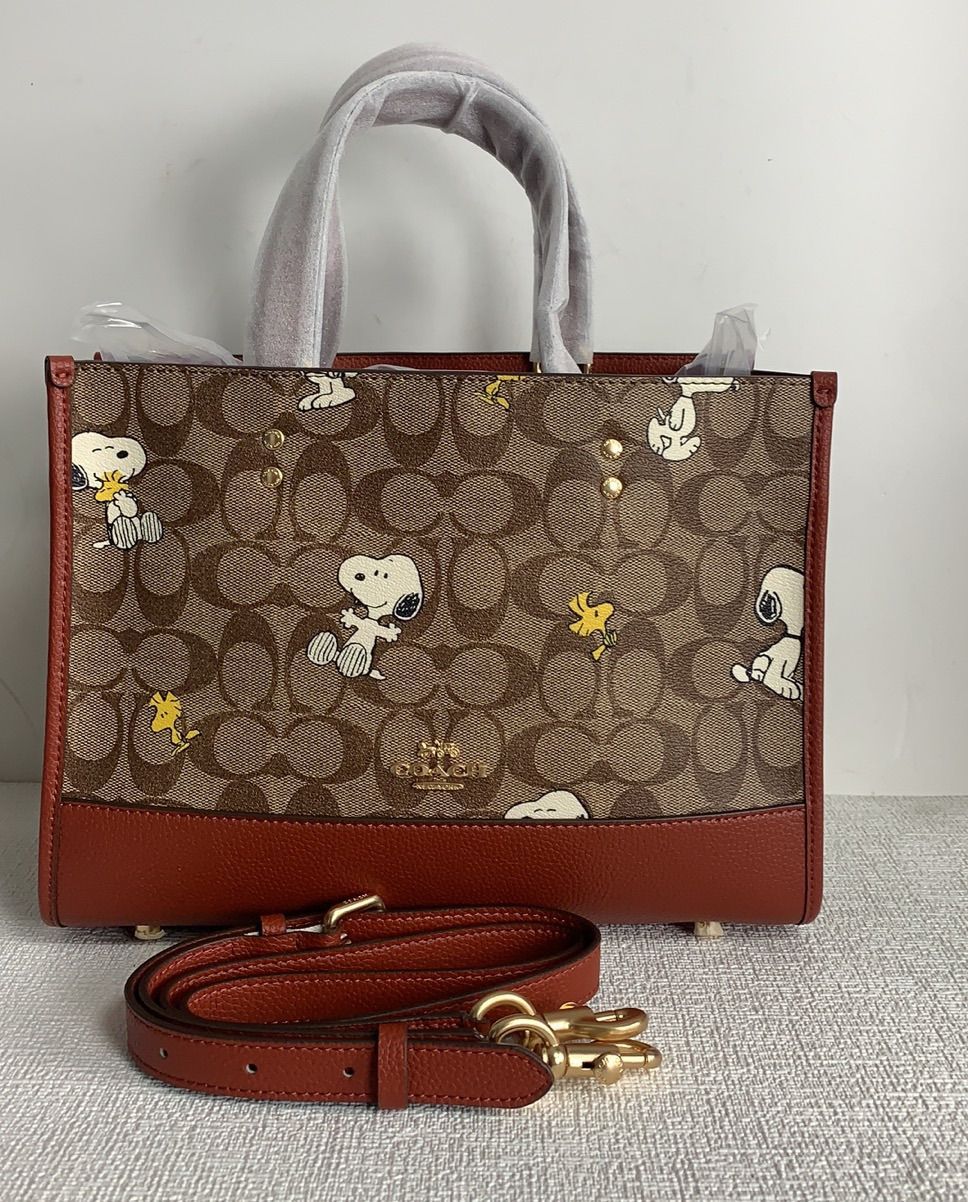 新品☆コーチ/COACH バッグ CE862 COACH X PEANUTS トートバッグ ショルダーバッグ レディース手提げバッグ