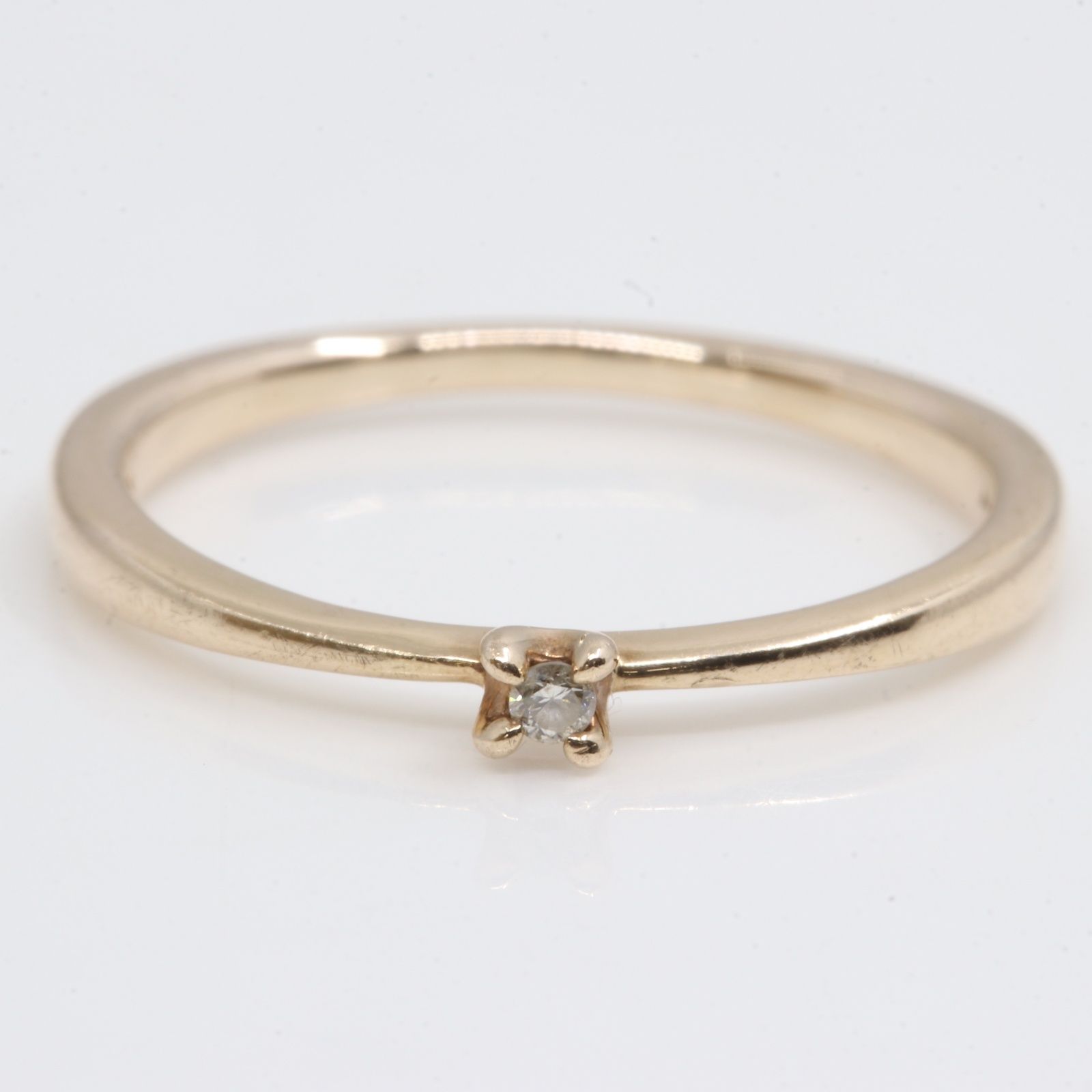 agete k10 ツイスト 透かし ゴールド リング 指輪 11号 0.76g