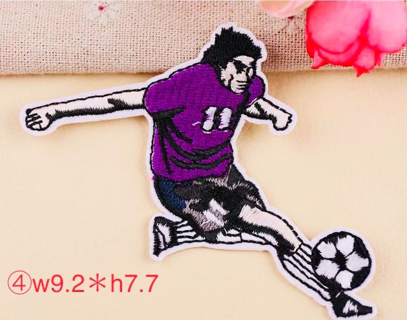 サッカー選手アイロンワッペン 6枚セット 刺繍ワッペン サッカー