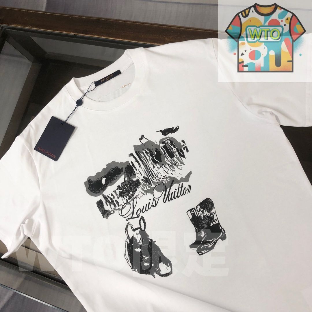 本日限定特価】Louis Vuitton 春夏 ロゴプリントTシャツ [本日