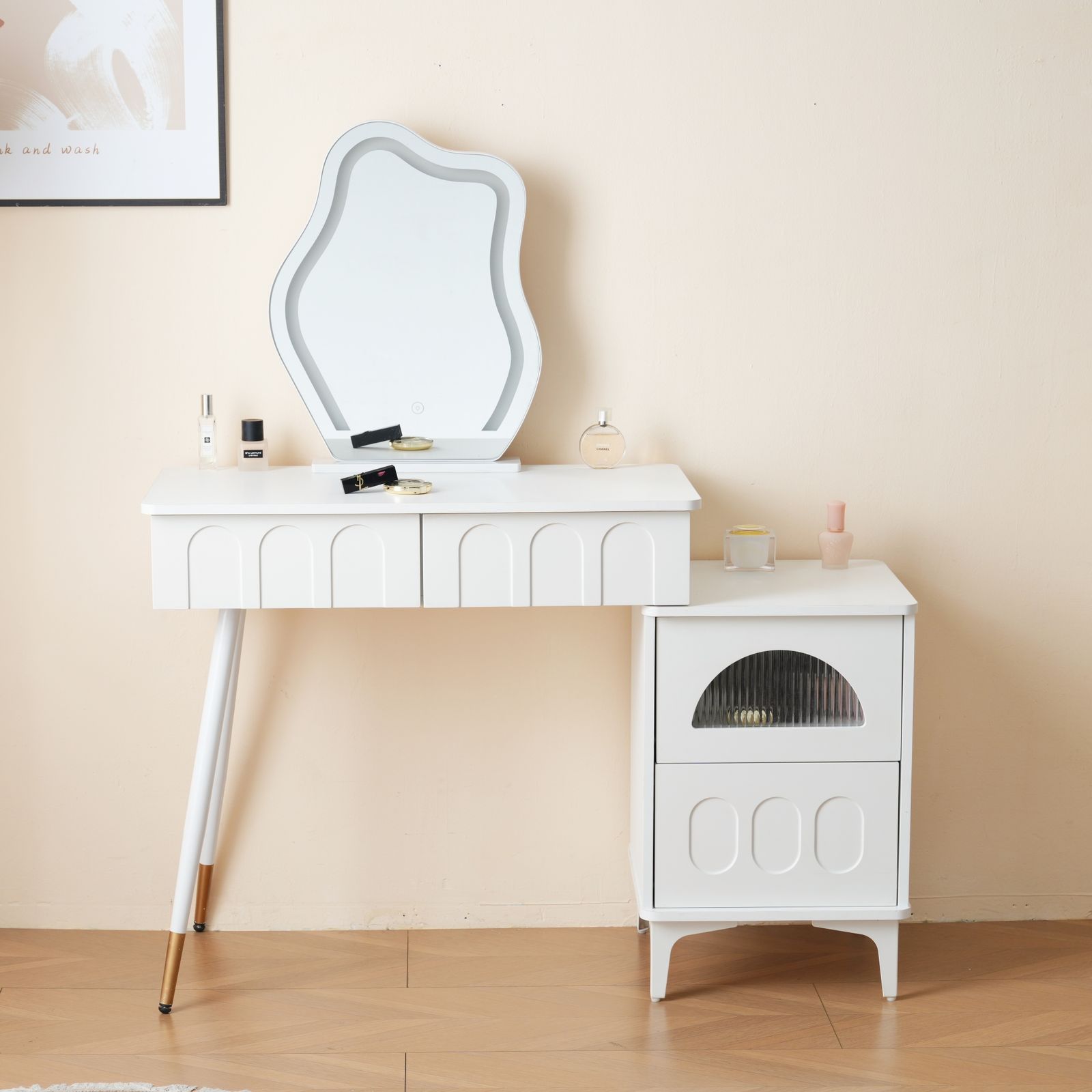 無印良品 スチールユニットシェルフ 84cm幅 オーク材PCデスク 在宅