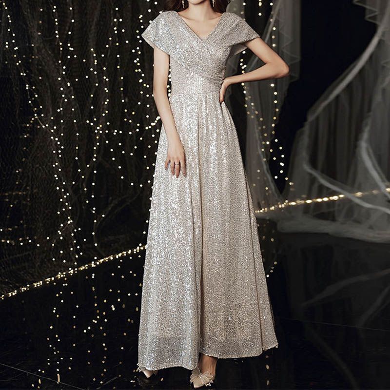 カラードレス ロングドレス グリーン ノースリーブ 演奏会 発表会