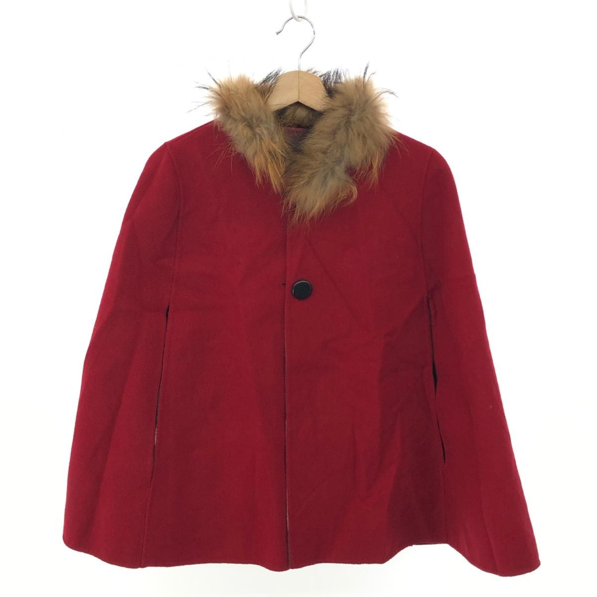 【美品】Blue label ポンチョ　赤チェック BLUE LABEL CRESTBRIDGE ブルーレーベルクレストブリッジ