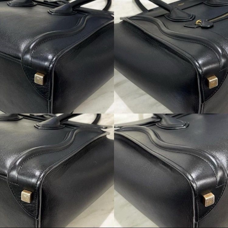 セリーヌ ラゲージ マイクロ 黒 レザー ハンドバッグ 2020年 DECORATOM_COM_BR